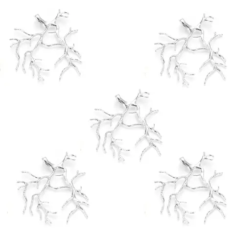 Кулоны из меди, дерево, 5 шт.