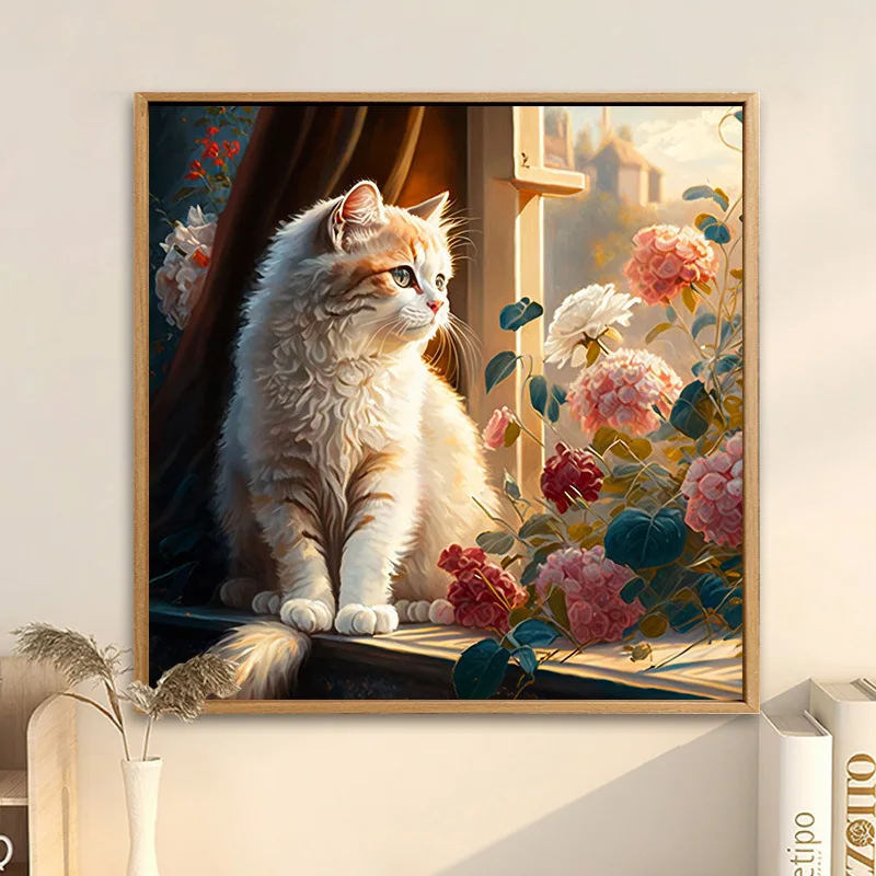 

2348Ann-Tulip diy Цифровая масляная живопись, картина маслом, акриловая Цветочная живопись, взрыв, ручная работа, пейзаж, живопись