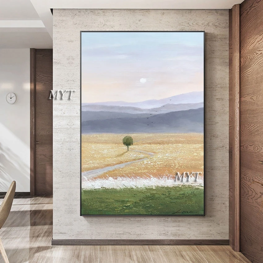 

Художественное полотно, настенное абстрактное дерево, акриловое искусство, пейзаж, произведение искусства, импорт из Китая, предметы без ра...