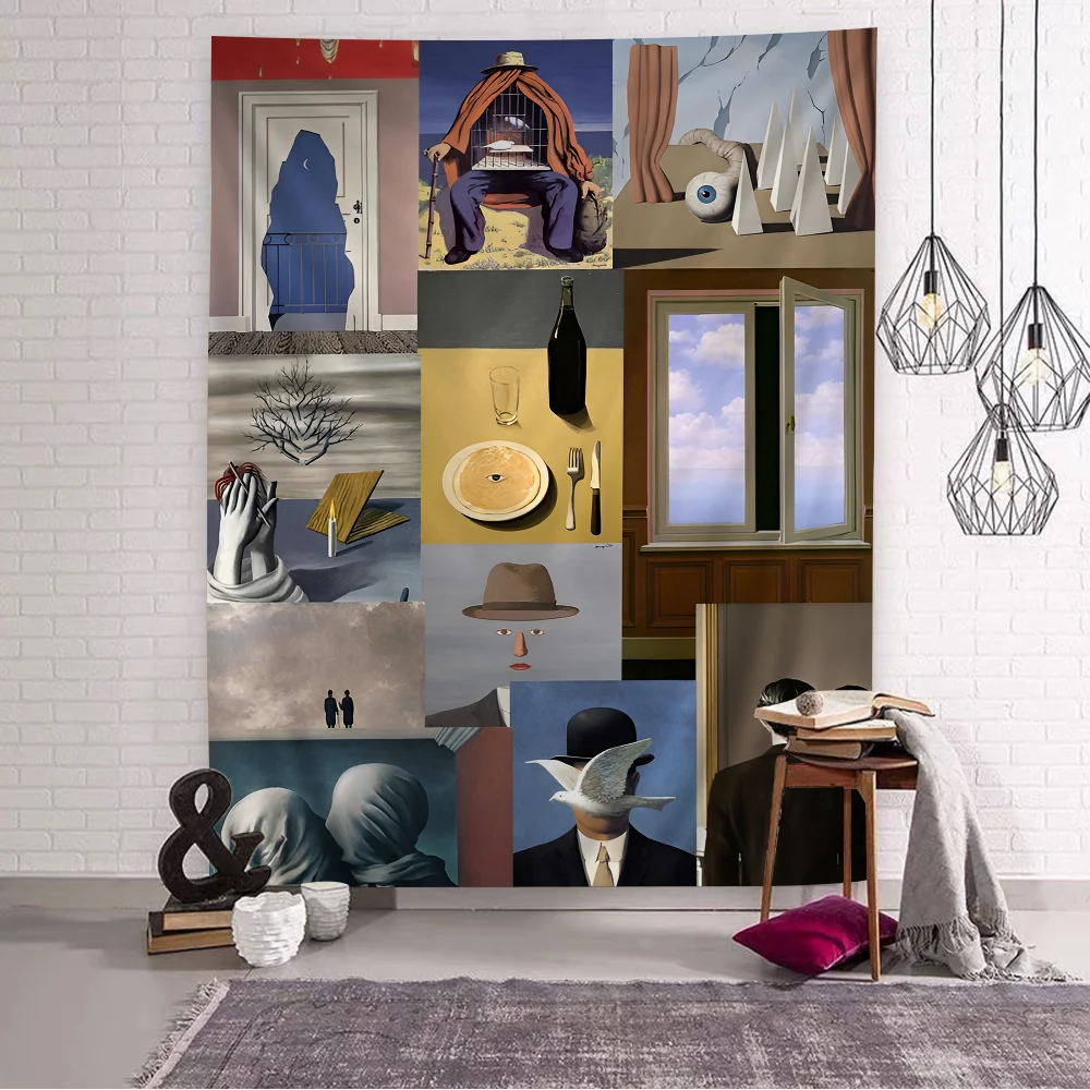 Милая художественная живопись Рене Магритт DIY Настенный гобелен Искусство