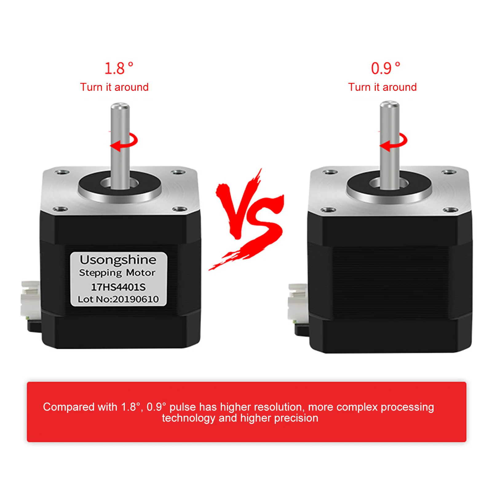 

42 Stepper Motor 1.5A 4 Wires For 3D Printer/CNC Milling Machine Robotic Arms Stage Lights Automation Equipment Power Tool