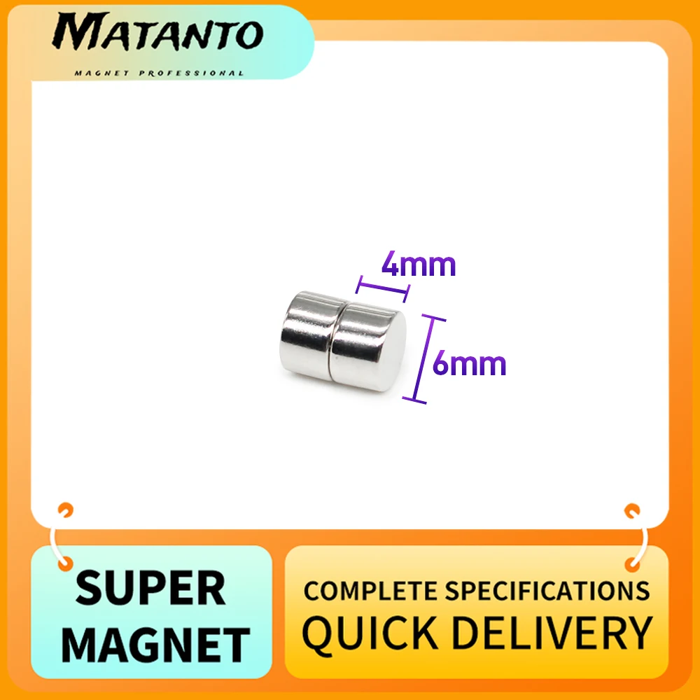 

20/50/100/200/300/500PCS 6x4 mm Small Round Permanent Magnet N35 Disc Neodymium Magnet 6x4mm Strong Magnetic Magnet Strong 6*4