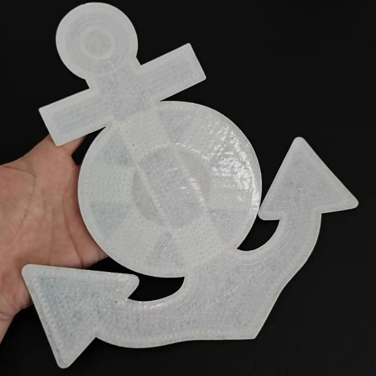 Сверкающая синяя нашивка с блестками и якорем для лодки аппликация украшения