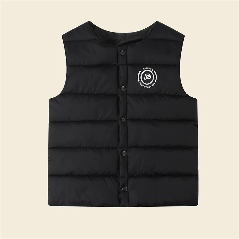 Жилет для мальчиков детский жилет пуховая куртка 2024 крутая теплая плотная зимняя