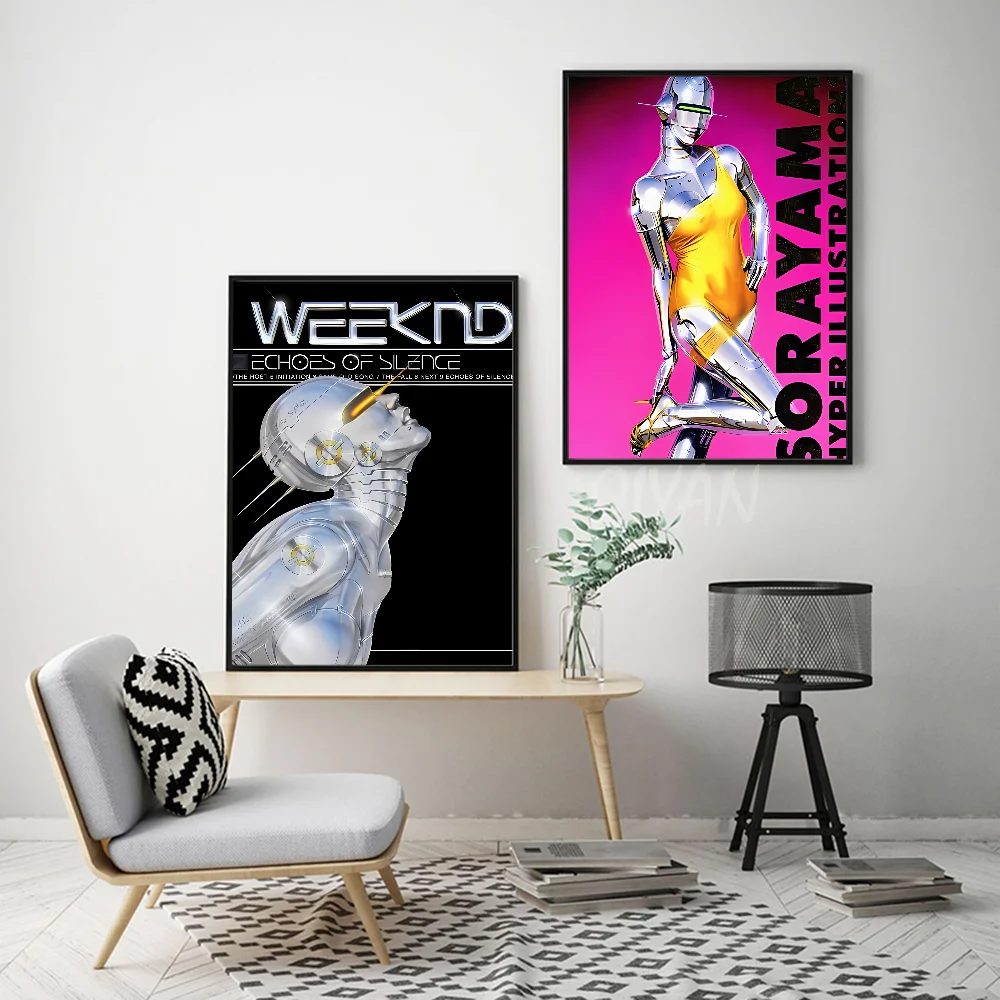 Art H-Hajime S-Sorayama Poster Stickers Wall Murals Decor Game Room Gifts HD Painting