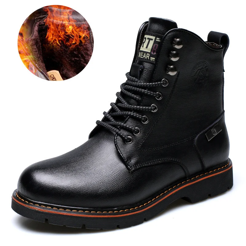 Winter Boots High Quality Genuine Leather Wear Resisting Cas