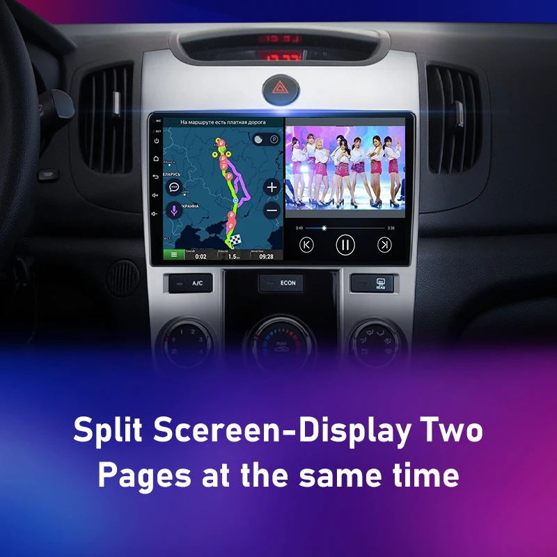 Автомагнитола Carplay 2DIN мультимедийный видеоплеер на Android 11 с GPS-навигацией для Kia