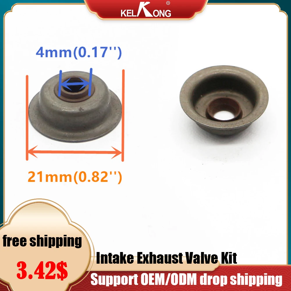 

KELKONG 5 Pcs Intake Exhaust Valve Kit For HONDA GX160 GX200 168F 5.5HP 6.5HP 2kw-3kw Gas Engine Motor Generator Gasoline Parts