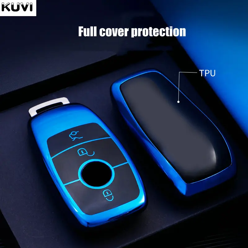 Цветной чехол для автомобильного ключа с дистанционным управлением из ТПУ Mercedes