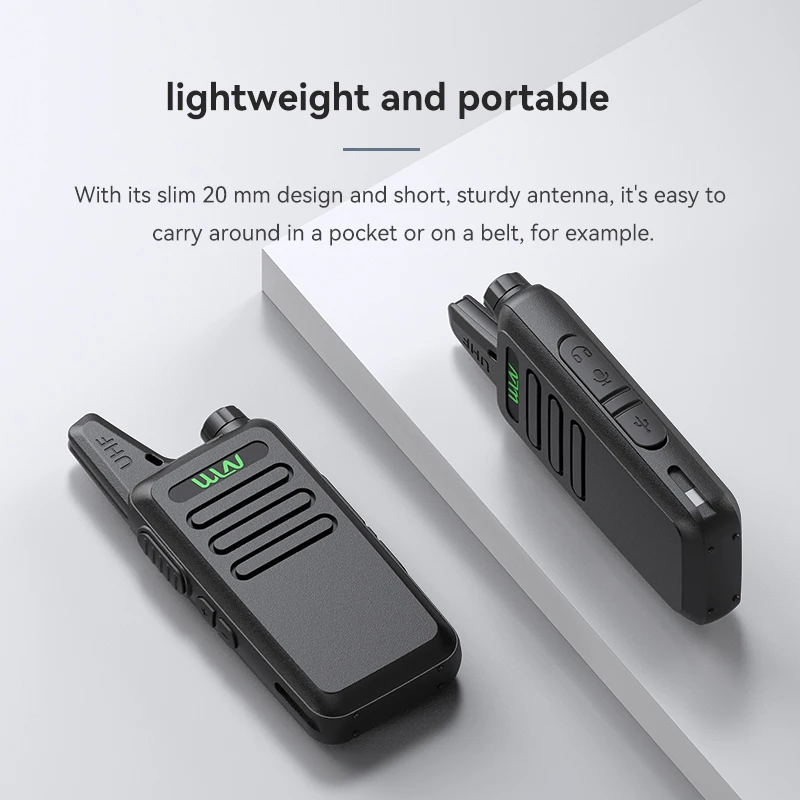 Портативная Мини-рация Wln Kd-c1 Uhf 400-470 Мгц С Usb-зарядным Устройством Блокировкой