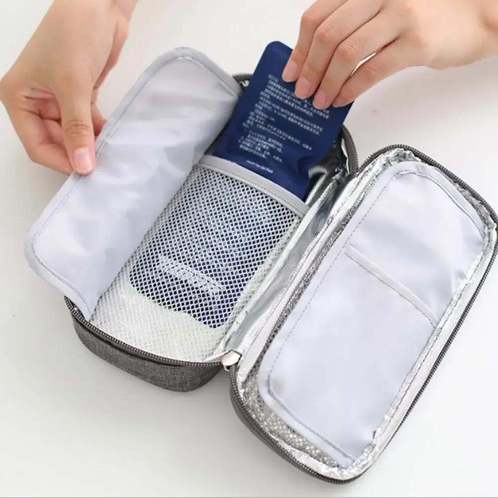 Портативная сумка для холодного хранения инсулина с лепестками холодильная