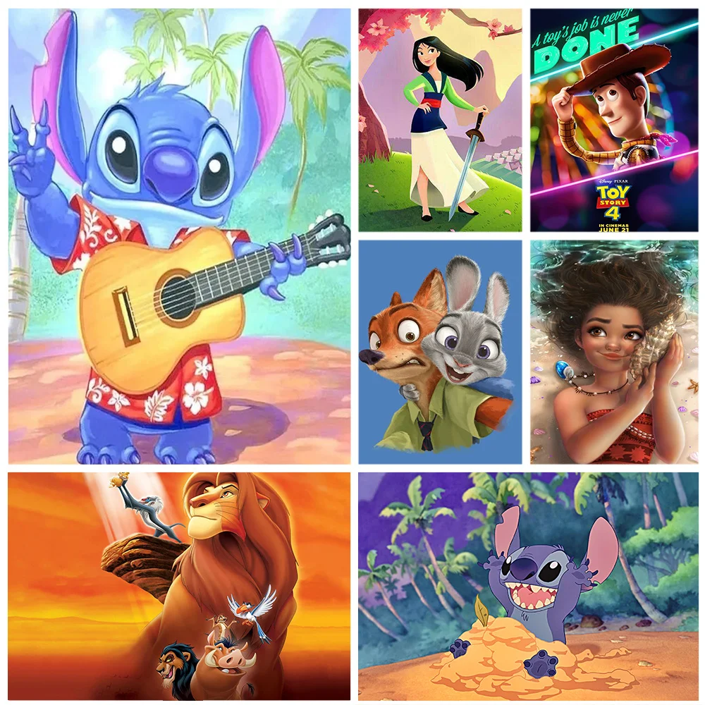 

Алмазная 5D картина Disney, мультяшный персонаж, полная круглая мозаика из страз, «сделай сам», алмазная вышивка, украшение для дома, подарок