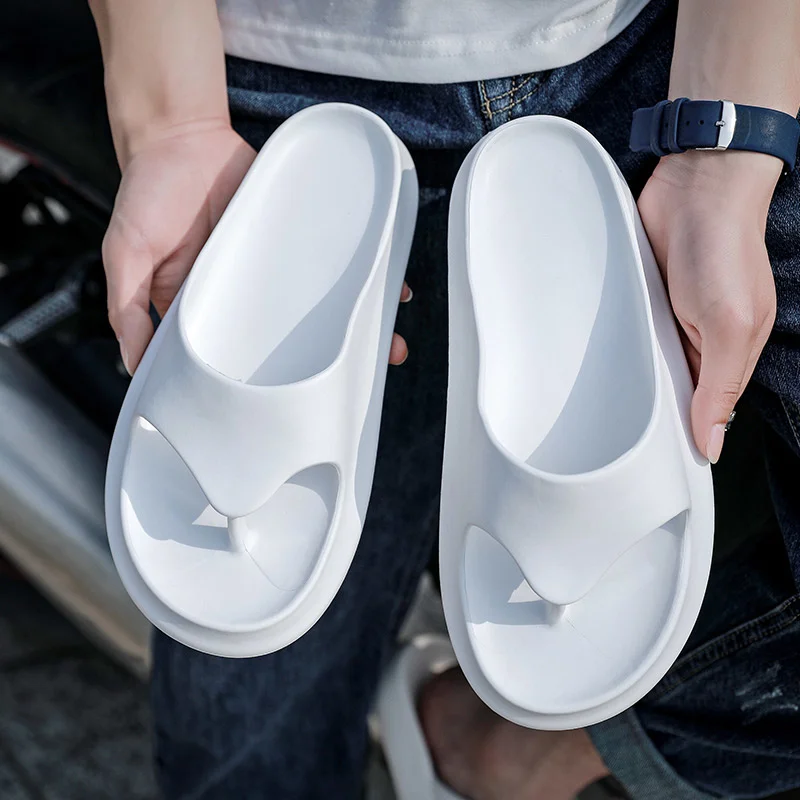 

Fashion Men Slippers Beach Thick Sole Flip-flops Comfortable Male Summer Light Youth Flip Flops Casual Couples Slippers