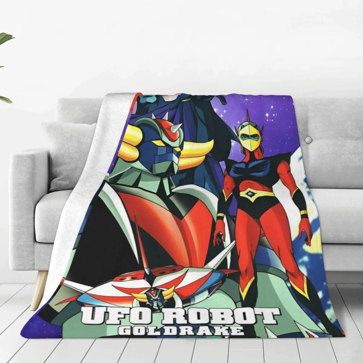 Флисовые одеяла Mazinger Z UFO Robot grenрядом Мультяшные аниме для дивана уличное теплое