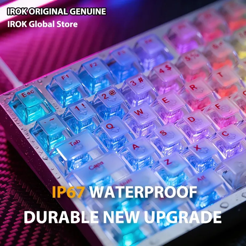 Фото Механическая игровая клавиатура IROK MG75 V2 из алюминия с магнитными переключателями, быстрым откликом 0.07 мс, частотой сканирования 8 кГц, точностью 0.001 мм, 512K сканирующих точек, для геймеров. №5