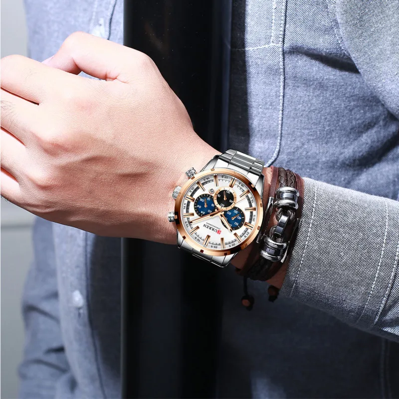 

Quartz Watch For Men Top Luxury Sports Quartz Men Watch All Steel Waterproof Chronograph Watch Relogios Masculino Reloj Hombre
