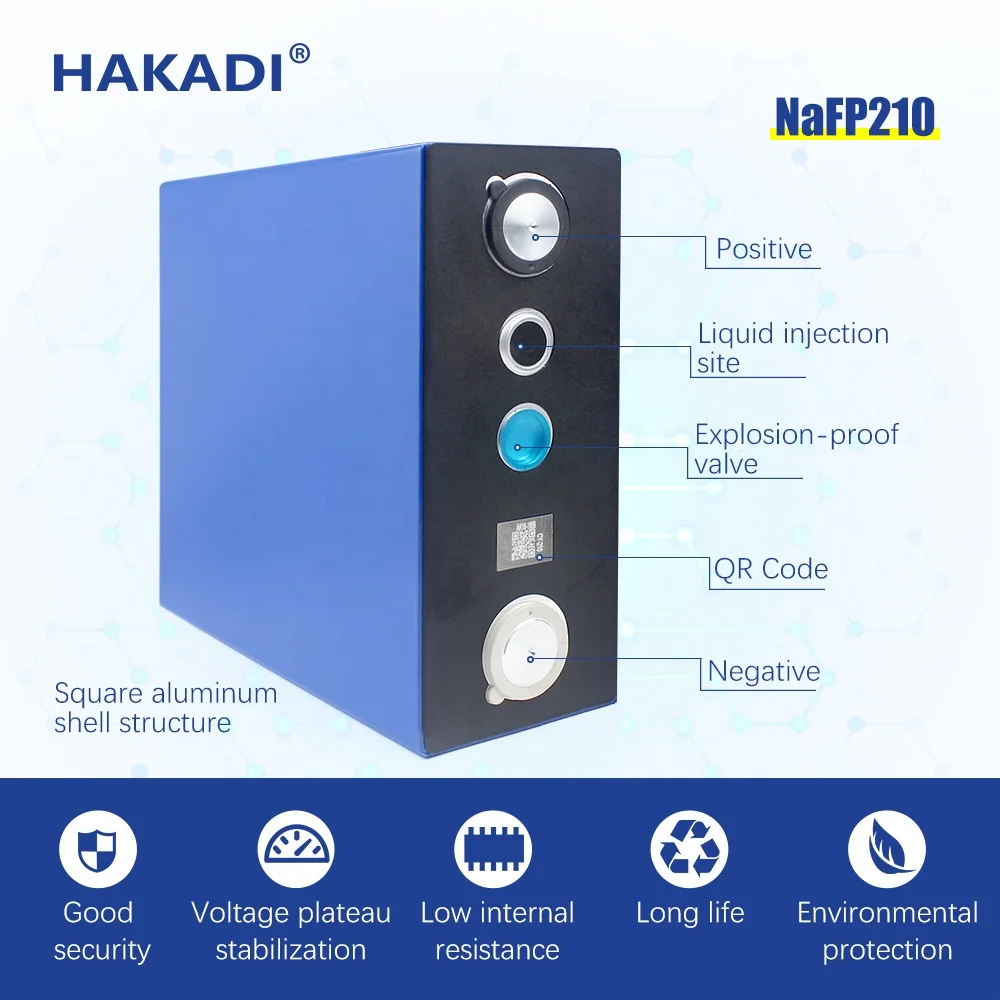 Призматические перезаряжаемые натриевые батареи HAKADI 3 в 210 Ач для