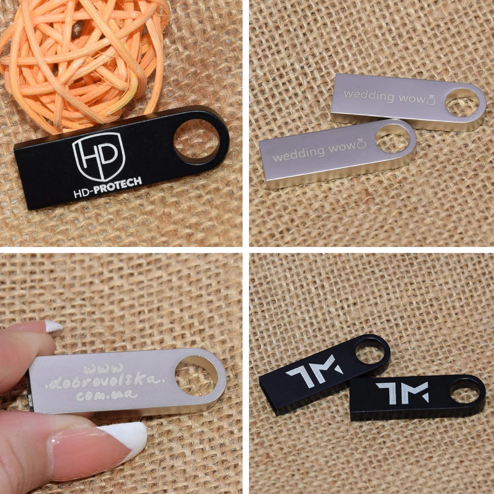 Металлический USB флеш-накопитель 10 шт./лот 4 ГБ 8 16 Флешка 32 64 карта памяти 128