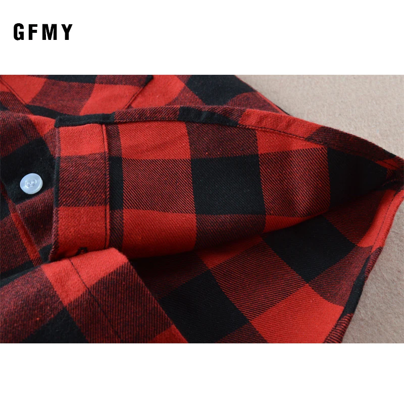 Фото Рубашки GFMY для девочек в британскую клетку, детские школьные блузки, красные топы, одежда для детей, клетчатые рубашки для детей 2-12 лет №5
