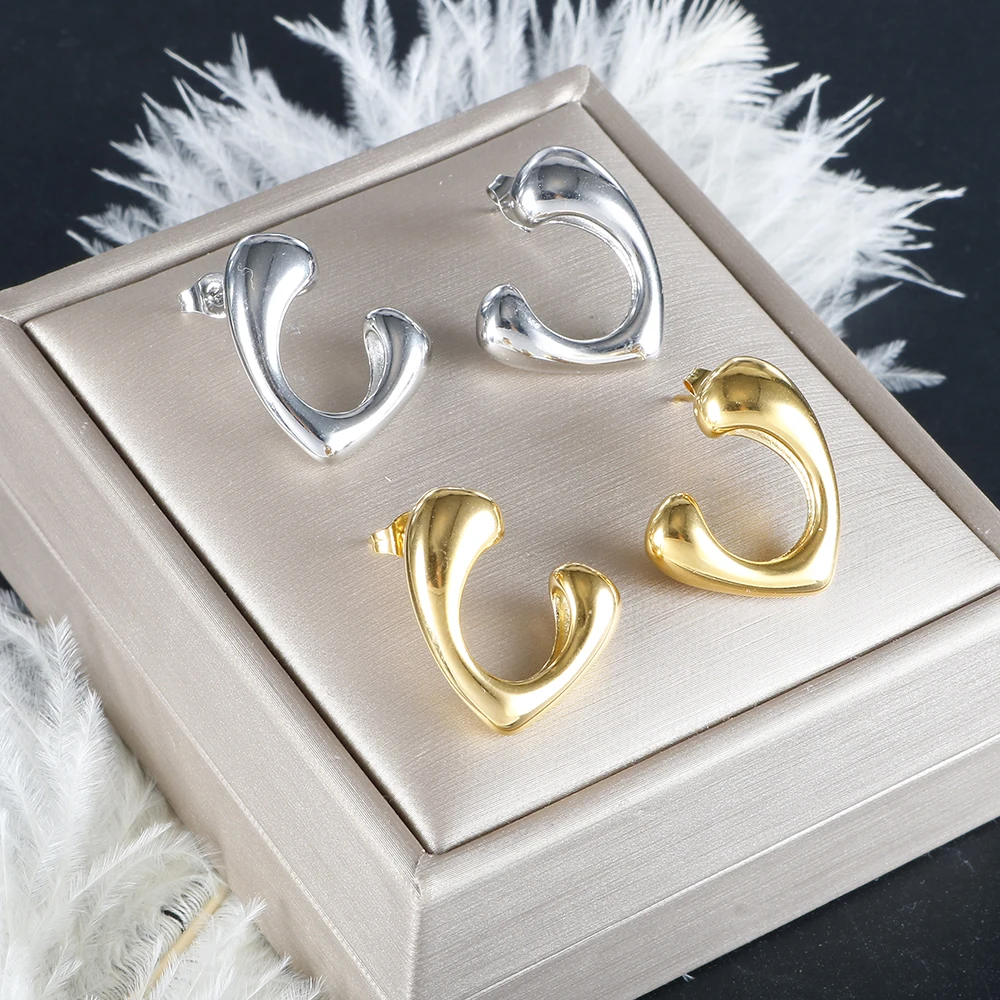 ZMfashion полые геометрические серьги для девочек минималистичные металлические