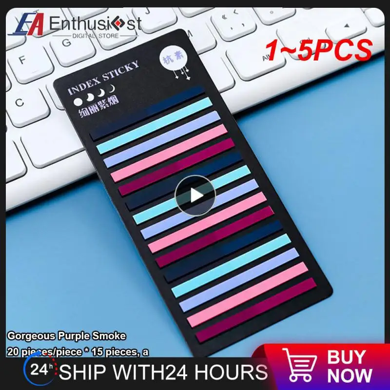 

1~5PCS Sheets Transparent Rainbow Index Memo Pad It Sticky Notepads Paper Sticker Notes Bookmark School Supplies Kawaii