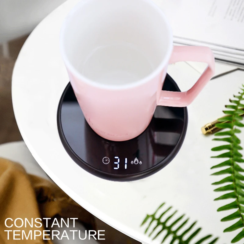 

Portable Warmer Coffee Mug Heating Coaster Smart Thermostatic Hot Plate Milk Tea Water Pad Heater with Temperature Settings