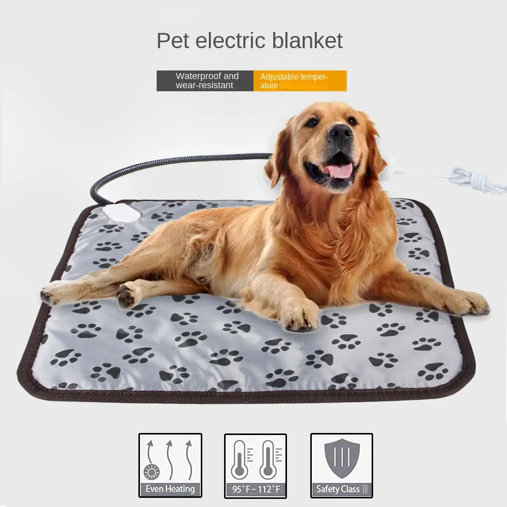 2022 New Pet Puppy Electric Blanket Waterproof Anti-bite Wear-resistant Temperature Adjustable Dog Pad Dog Beds for Small Dogs