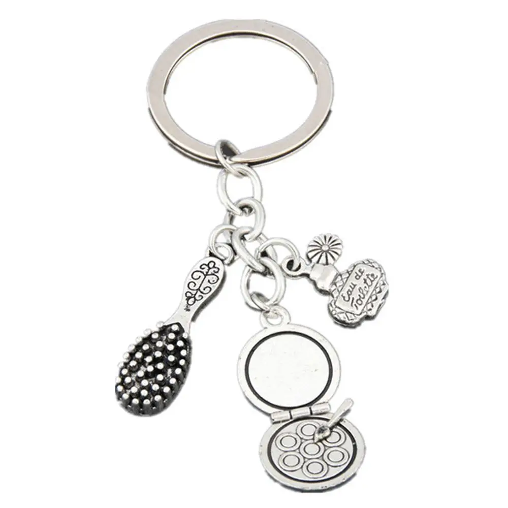 Брелок для ключей с застежкой-карабином в форме сердца подвеска макияжа брелок