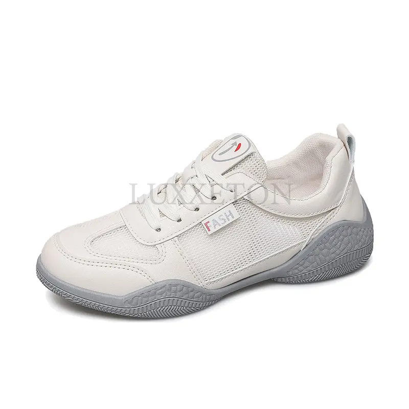 

Women Casual Shoes Breathable Walking Mesh Lace Up Flat Shoes Sports Shoes Women 2023 Tenis Femino White Vulcanized Shoes