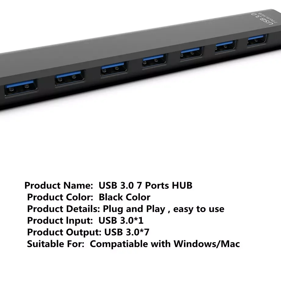 Grwibeou USB 3.0 7 Port 3.0 HUB Multi USB 3.0 Hub USB Splitter High Speed All In One For PC Computer MP3 Accessories USB 3.0 HUB enlarge