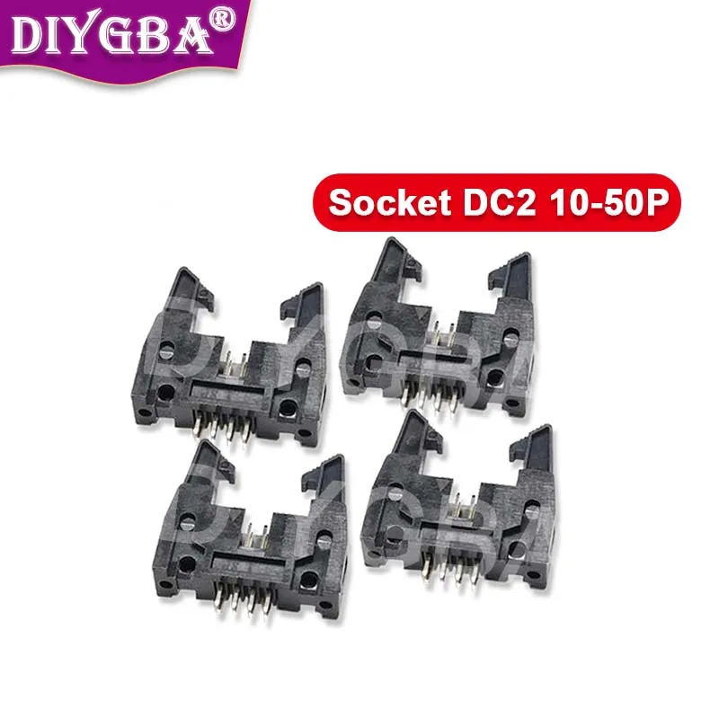 Штепсельная розетка 2,54 мм с прямым контактом для плоского ленточного кабеля 14P 16P 20P 26P 30P 34P 40P 50P