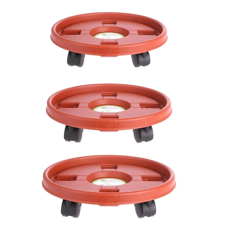 

Stable Flower Pot Holder with Rollers for Yard Patio Durable Gardening Supplies