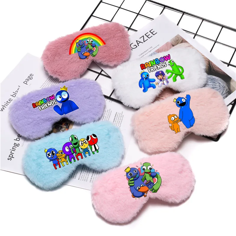 

Rainbow Friends Sleep Eye Mask Eye Patch Soft Cartoon EyePatch Velvet Man Sleepmasker Kids Cute Women Men Cover Shade Blindfold
