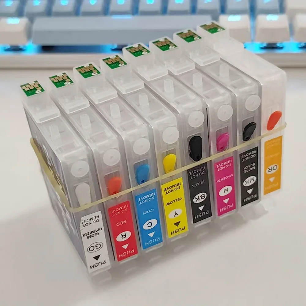 Фото 8 цветов, пустые картриджи T0540-T0549 с постоянным чипом для принтеров Epson Stylus Photo R800 R1800 №3