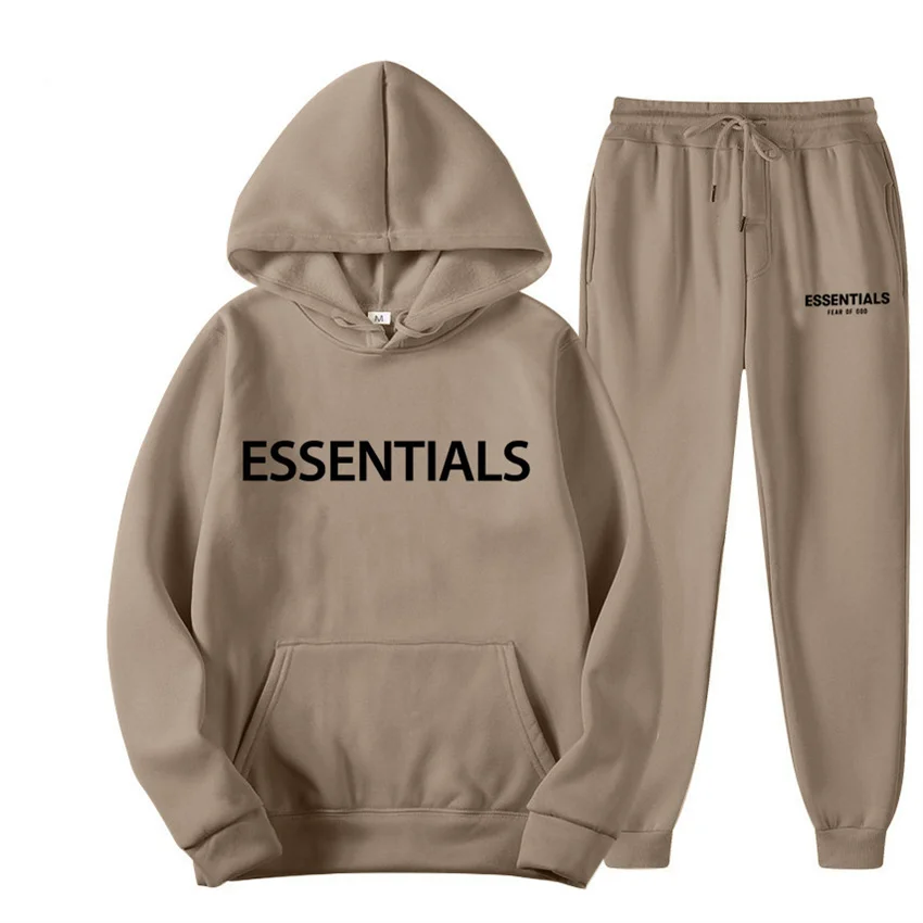 

Europe and the United States new couple clothes hoodie men and women high street tide brand autumn and winter two-piece set men