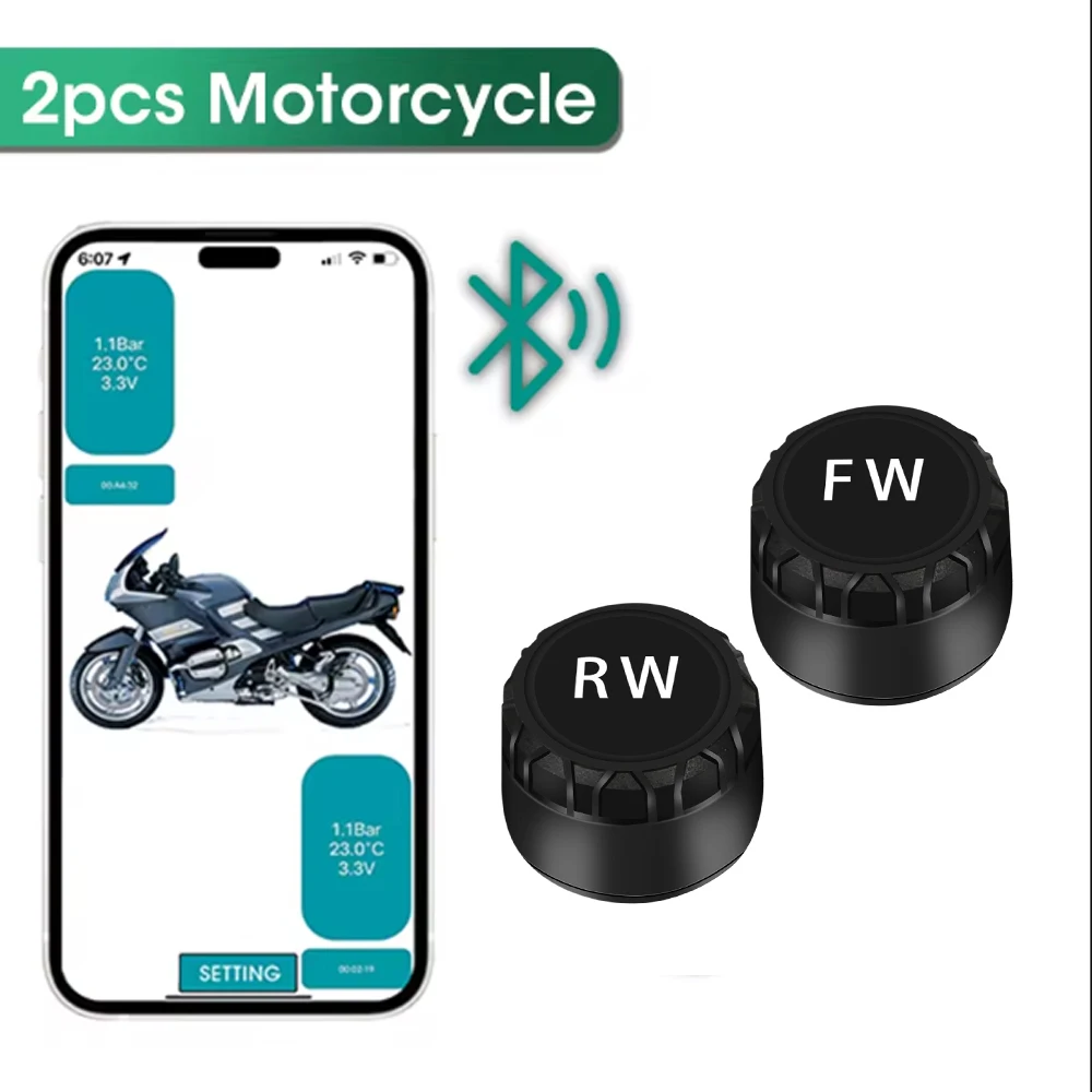 Автомобильная система контроля давления в шинах TPMS Bluetooth 5 0 дисплей мобильного