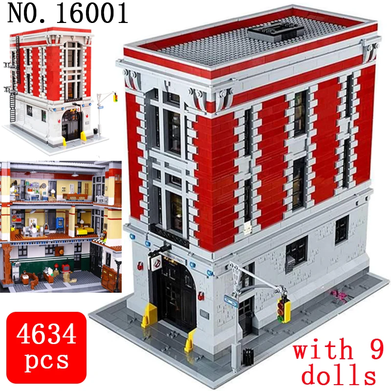 

IN stock 4634Pcs Firehouse Headquarters 16001 Building Blocks Bricks Kit Compatible 75827 Kid Birthday Gift