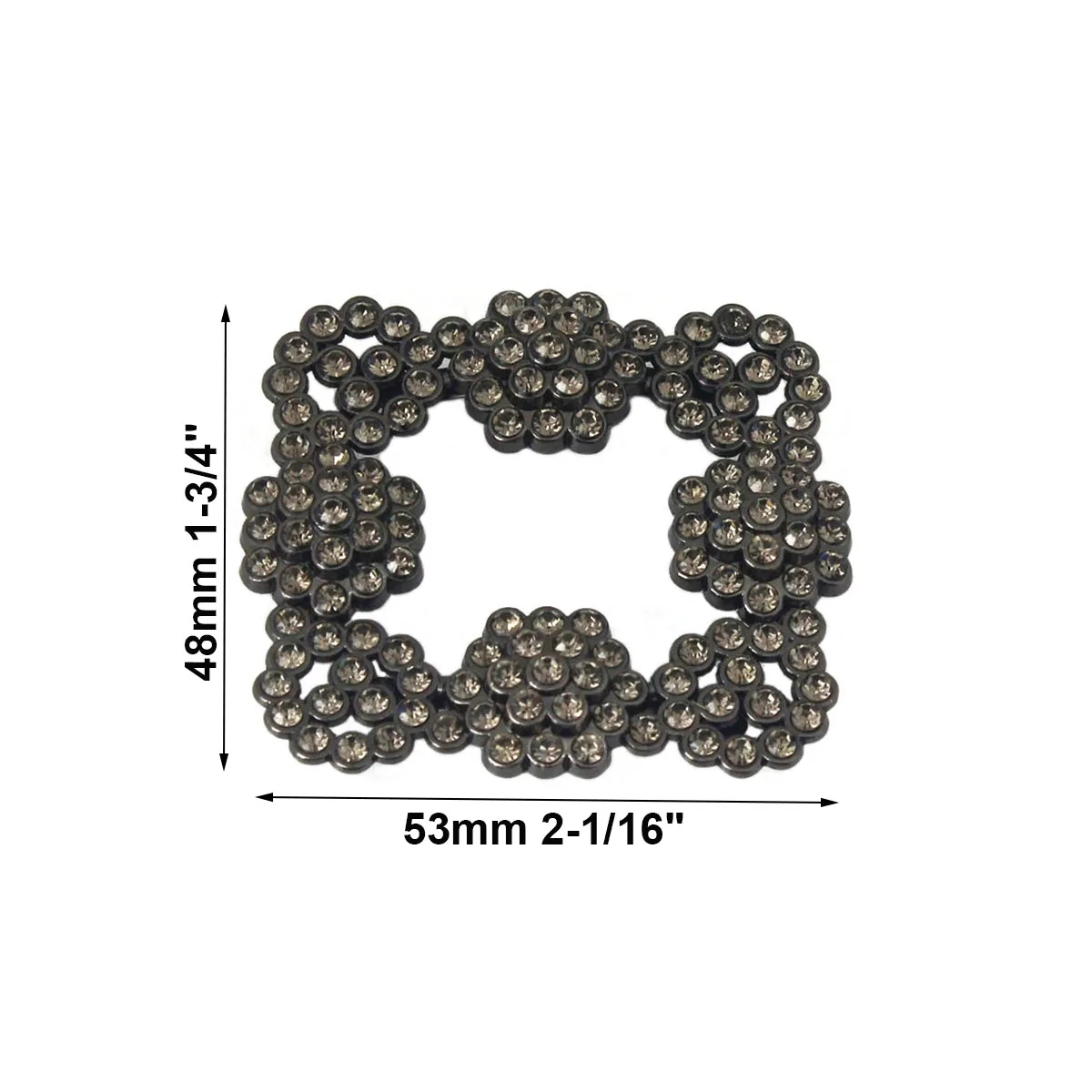Пара металлических квадратных застежек для стразы туфли с пряжками сумок