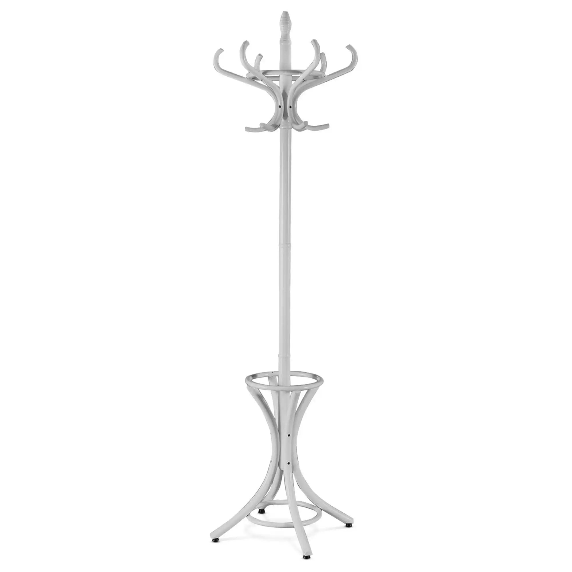 

Wood Standing Hat Coat Rack Jacket Bag Hanger Tree 12 with Umbrella Stand