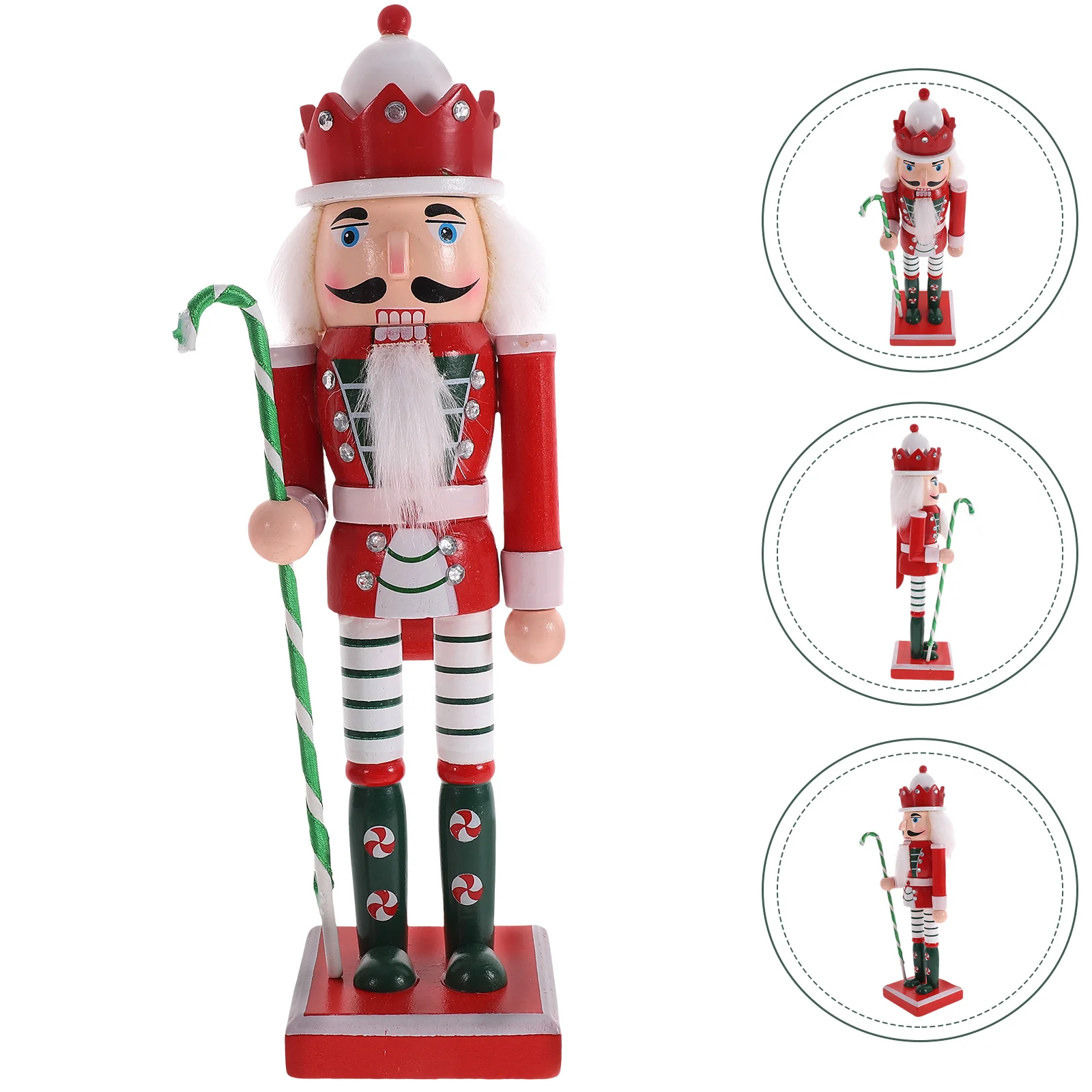 Nutcracker Soldier Christmas Wood Figures Xmas Party Toys for Birthday Piñatas Wooden Ornaments Decor