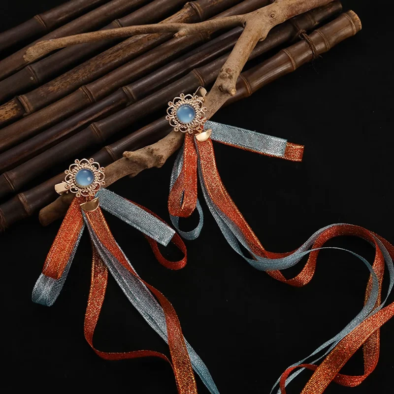 

Hanfu Butterfly Hairpins Lolita Sweet Hair Sticks Long Ribbon Hairpins Ancient Hanfu Tassel Handmade Hairpin
