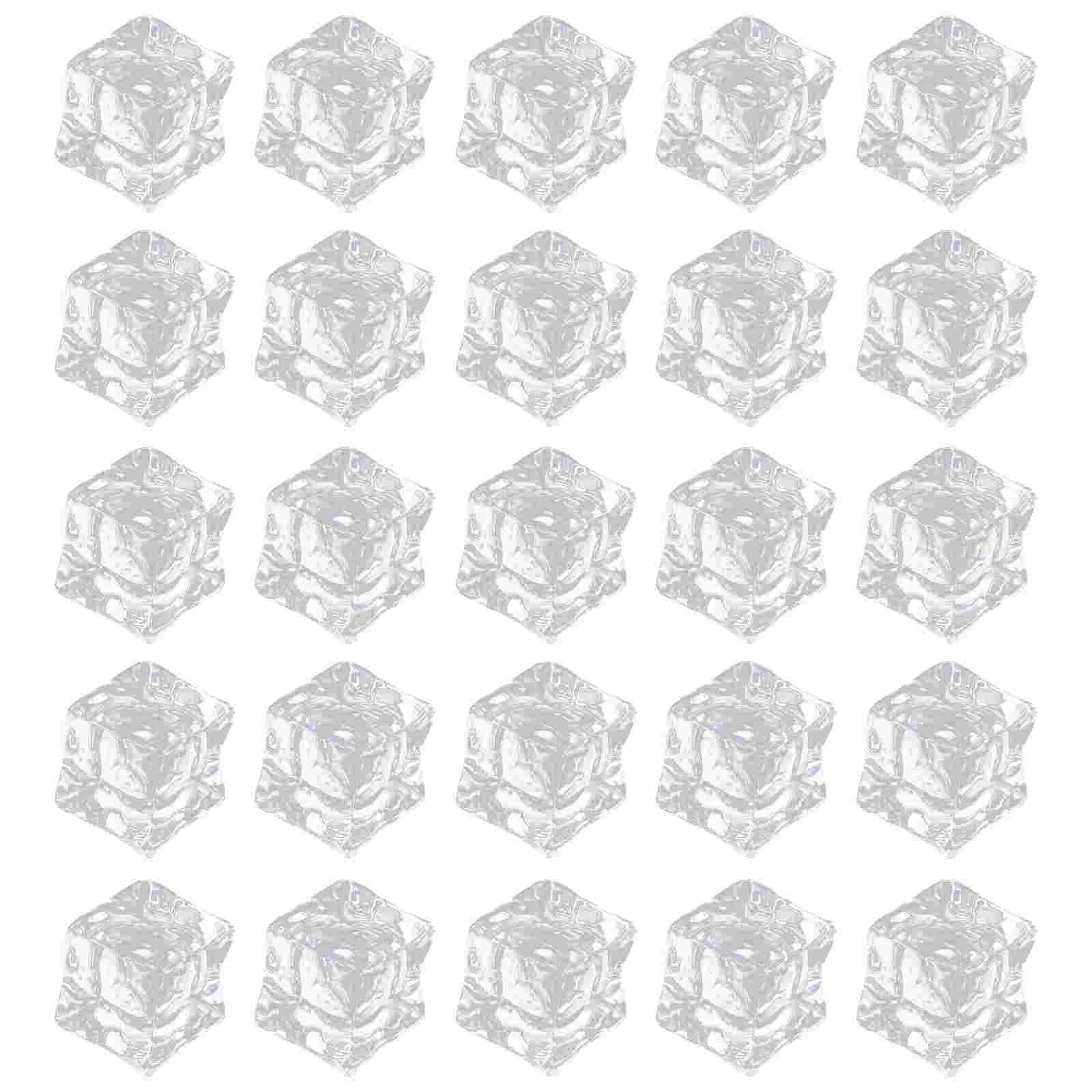 

50 Pcs Decor Vase Fillers Clear Vases Fake Crushed Ice Rocks House Ornaments Acrylic Ice Rock Cubes Decorations