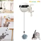 Забавная игрушка для домашних животных, кошек, Электрический автоматический подъем, плюшевый мяч, интерактивный пазл, Умный интеллектуальный тизер для домашних животных, интересные товары