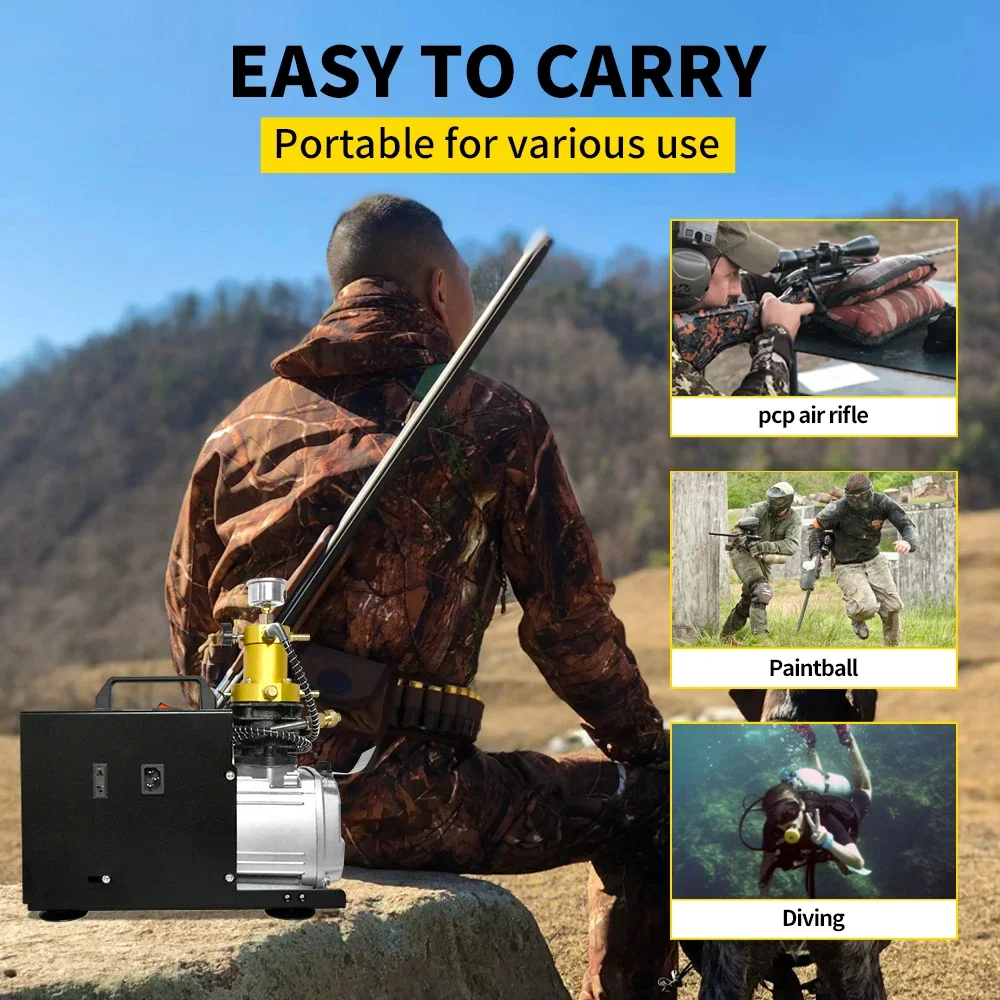 Воздушный компрессор TUXING 4500PSI 300 бар PCP электрический воздушный высокого давления