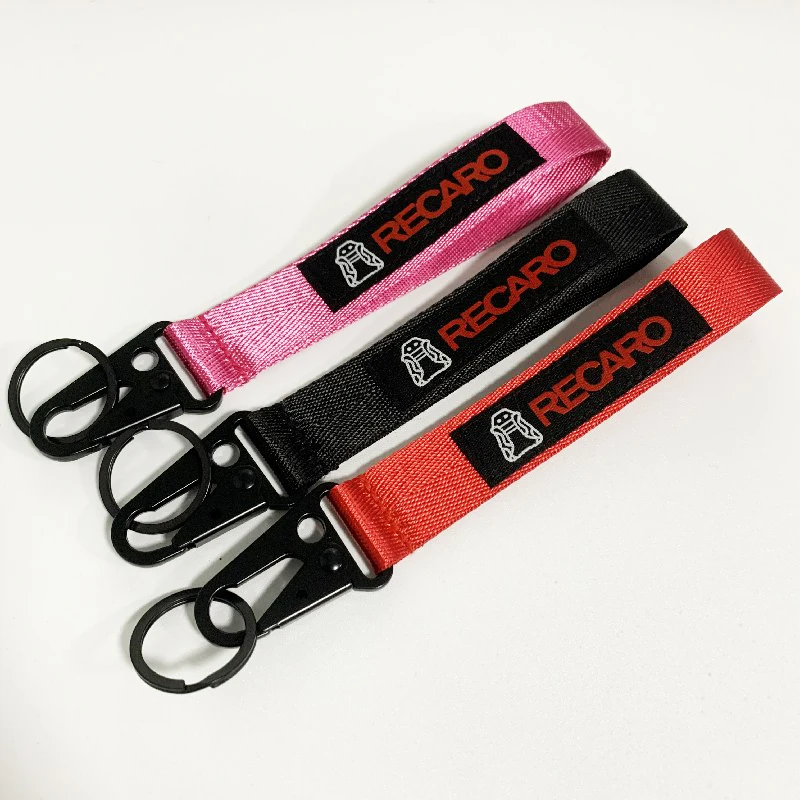 

Keychain For Recaro Logo Lanyard Keyring Pandant Decoration For Honda Bmw Mercedes Benz Nissan Peugeot Seat Car Jdm Accessories