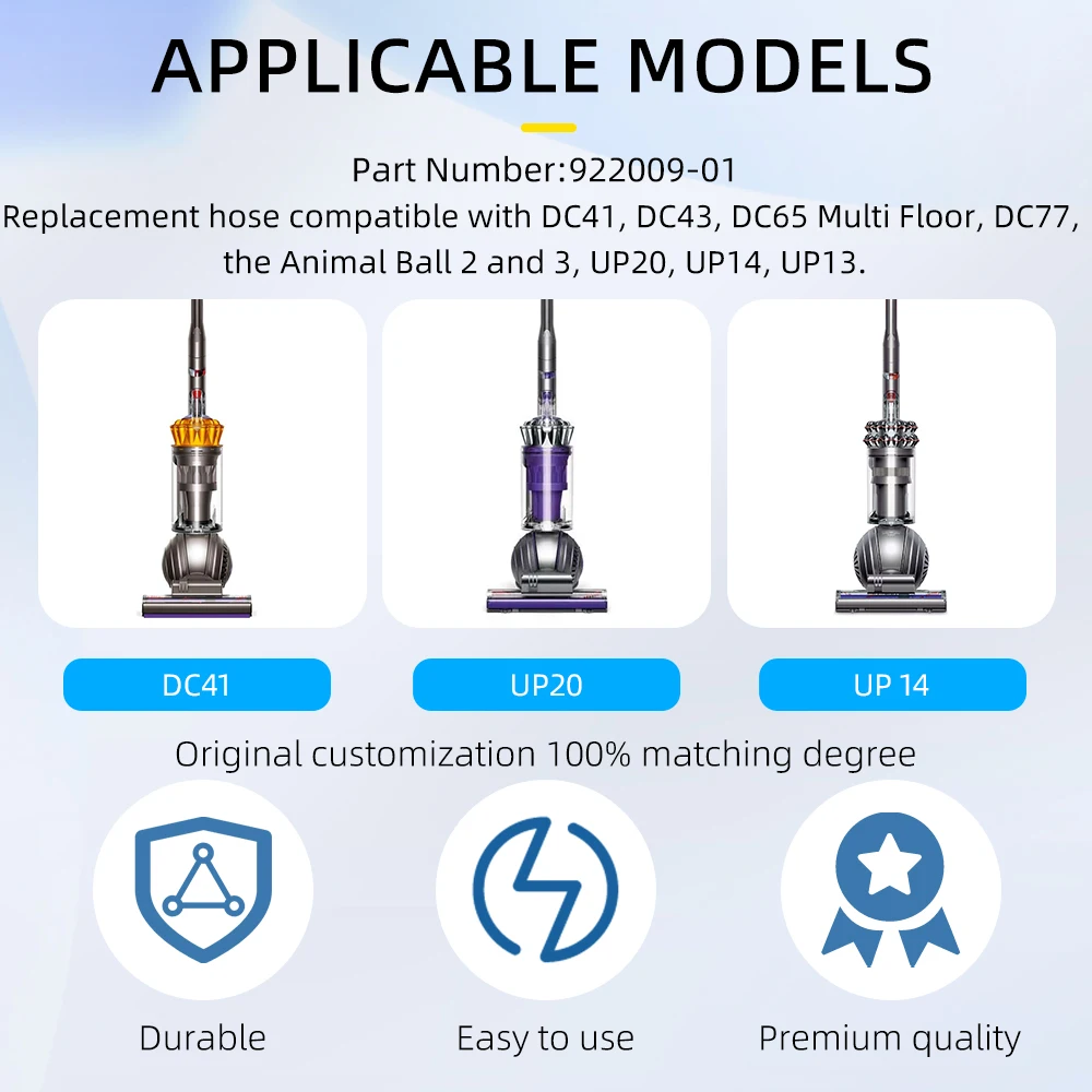 Фото Переходной клапан для шланга, совместимый с пылесосами Dyson DC41, DC75, UP20, DC65, Ball Animal 2, 3, внутренний шланг №4