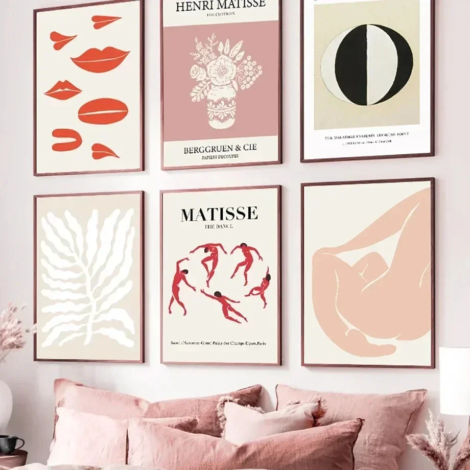 Настенное искусство абстрактная Матисс девушка цветок Высокое разрешение холст