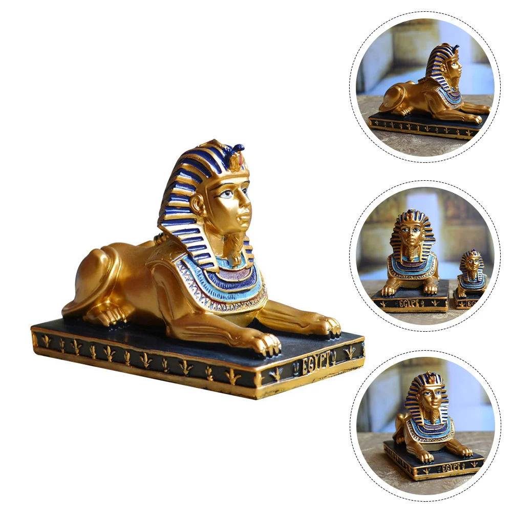 

Egyptian Sphinx Figurine Sculpture Statuedecorationpharaoh Mythology Ancient Gold Folk Figure Guard Tutankhamun King Wildlife