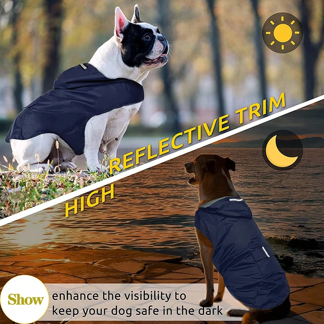 Dog Raincoat Jacket Clothes Reflective Waterproof Rain Poncho Outdoor Rainwear Costume Pet Supplies artículos para mascotas 6