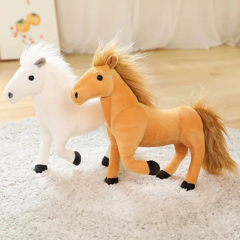 

32x26 см имитация/Милая/Мягкая/лошадь плюшевая игрушка/Реалистичная кукла пони с регулируемыми ногами/детский подарок на день рождения